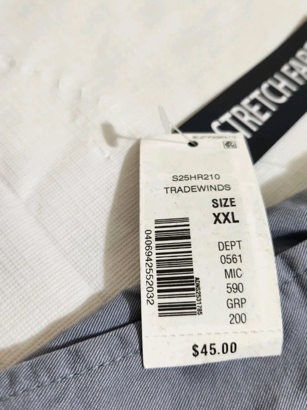 Roundtree & Yorke Mens Size XXL Shorts Drawstring Grey Flat Front Straight Fit 7